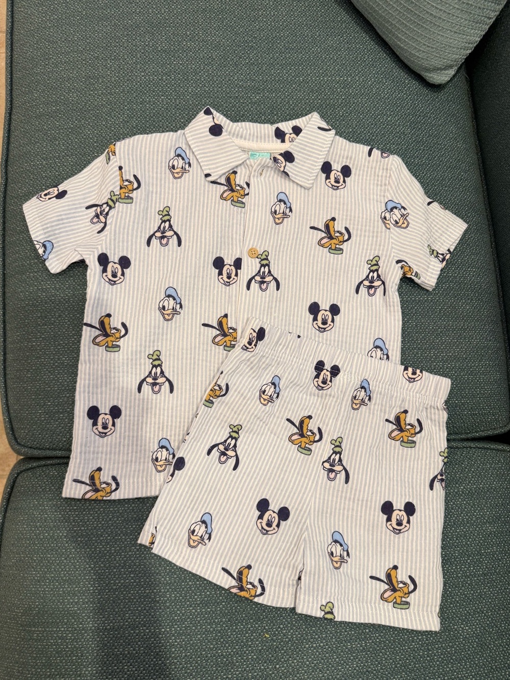 Precious Breathable Linen Disney Set w/ Mickey & Friends (18 Months)